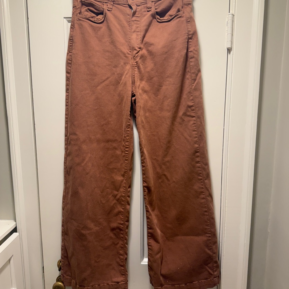 PAIGE Wide-Leg Jeans in Rust